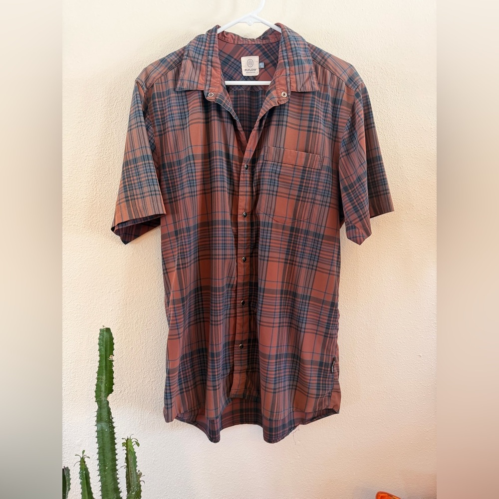 Men's FLYLOW Plaid Short Sleeve Shirt